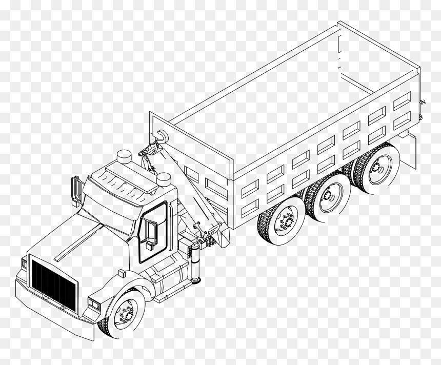 Truck Clip Arts - Truck Png Line Drawing, Transparent Png - truck png