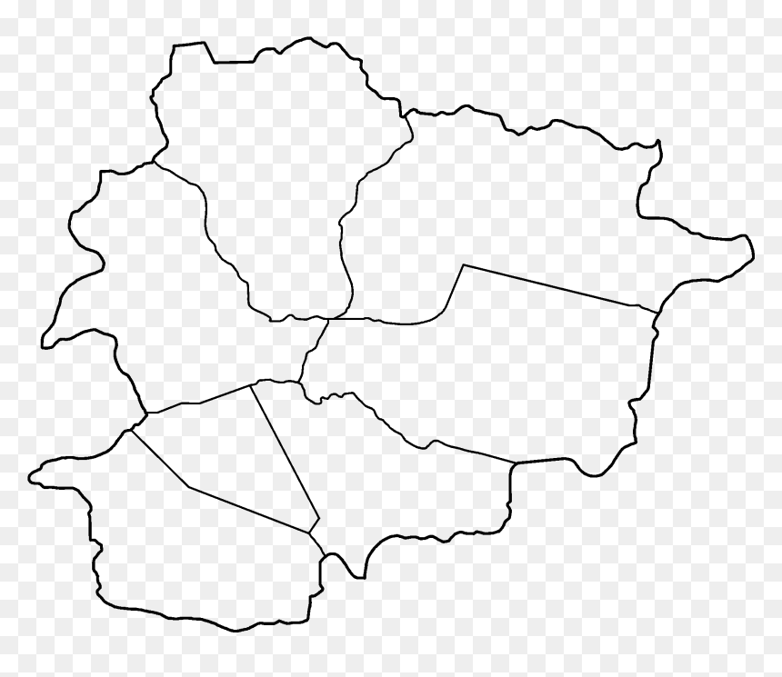 Andorra Parishes Blank - Line Art, HD Png Download - blank png