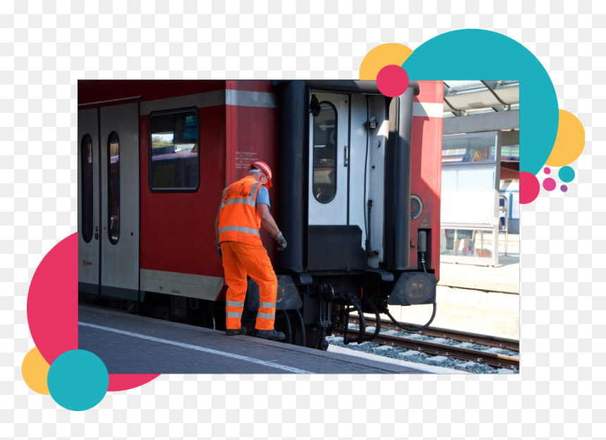 Lone Worker Railway Train - Rail Transport, HD Png Download - train png