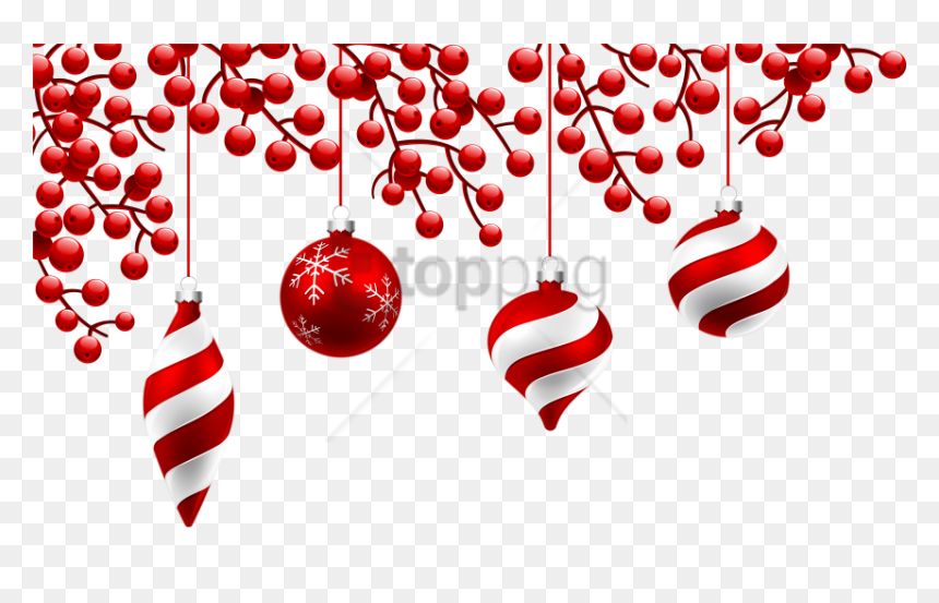 Free Png Download Red Christmas Decorations Png Images - Red Christmas Decorations Png, Transparent Png - christmas ornaments png