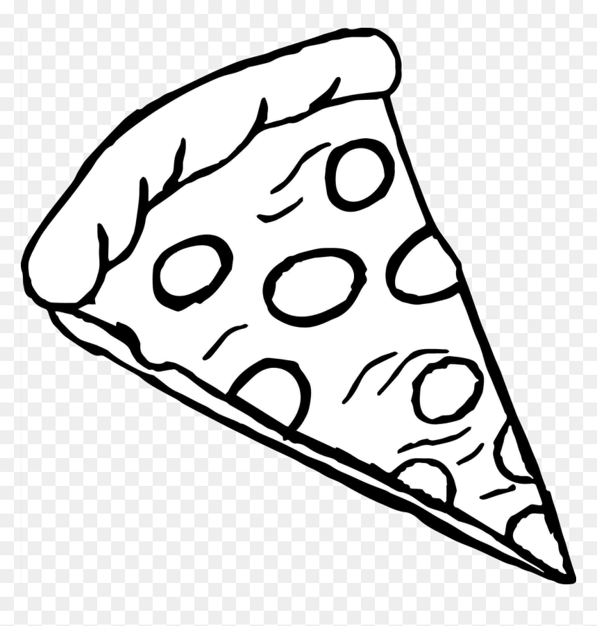 Library Of To Order Pizza Image Black And White Library - Colouring Page Of Pizza, HD Png Download - pizza slice png