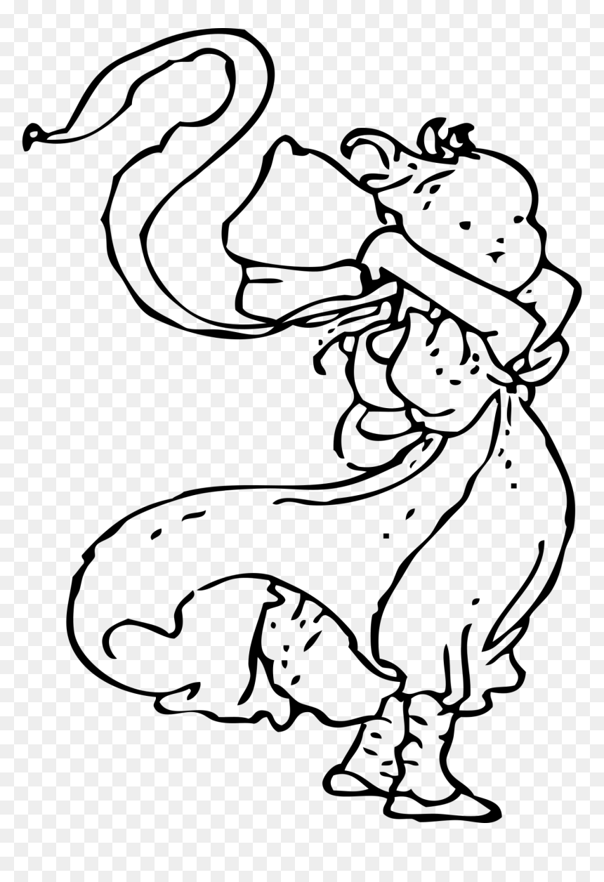 Young Girl In The Wind Svg File - Wind Clip Art, HD Png Download - wind png
