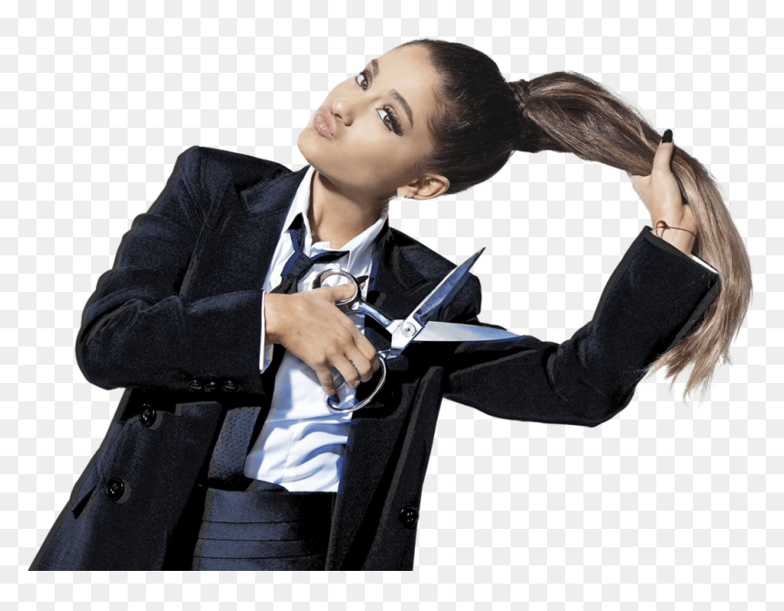 Ariana Grande Hair Clip Arts - Ariana Grande Cut Off Hair, HD Png Download - ariana grande png