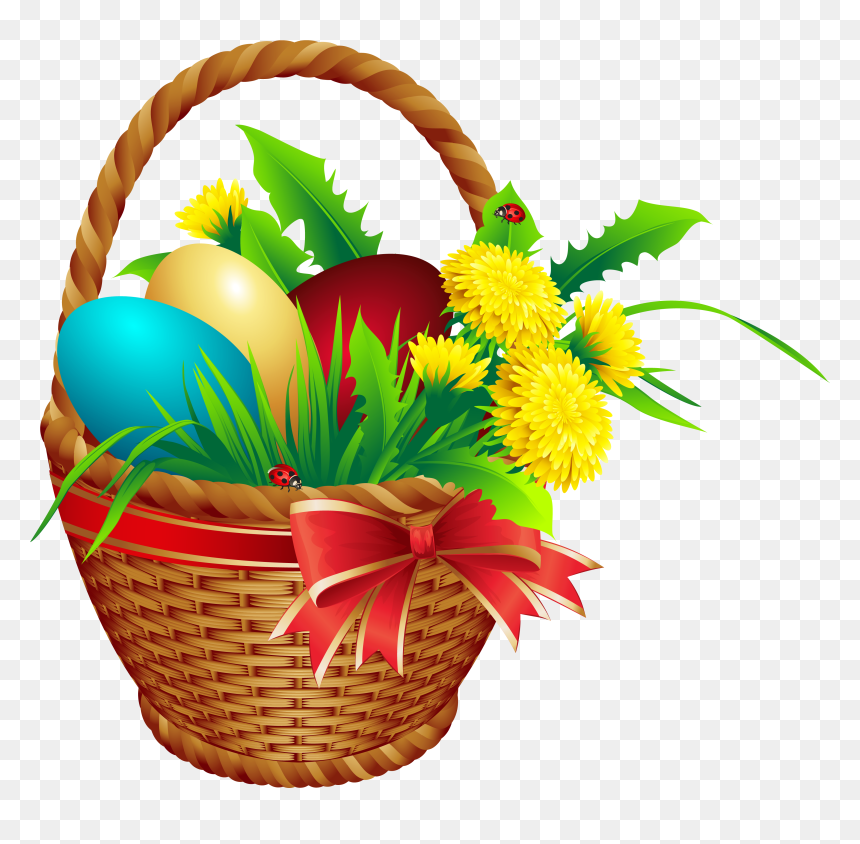Easter Bunny Easter Basket Clip Art - Clipart Easter Basket Png, Transparent Png - easter png