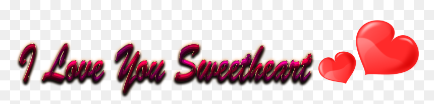 I Love You Sweetheart Red Heart Png - Heart, Transparent Png - red heart png