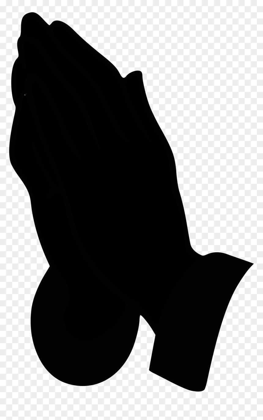 Praying Hands Silhouette Clip Arts - Praying Hands Silhouette Clip Art, HD Png Download - praying hands png