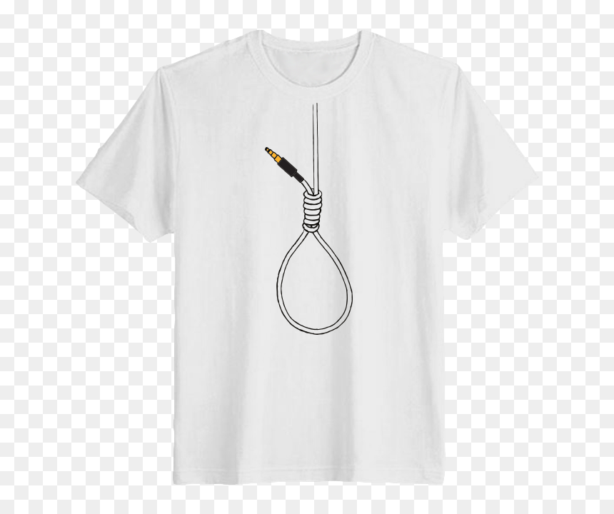 Saint Laurent White Logo T Shirt , Png Download - Jean Jullien T Shirt, Transparent Png - noose png