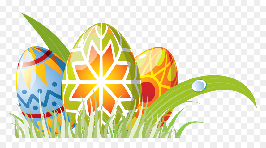 Easter Eggs In Grass Border Png - Decoration Easter Eggs Clipart, Transparent Png - easter png