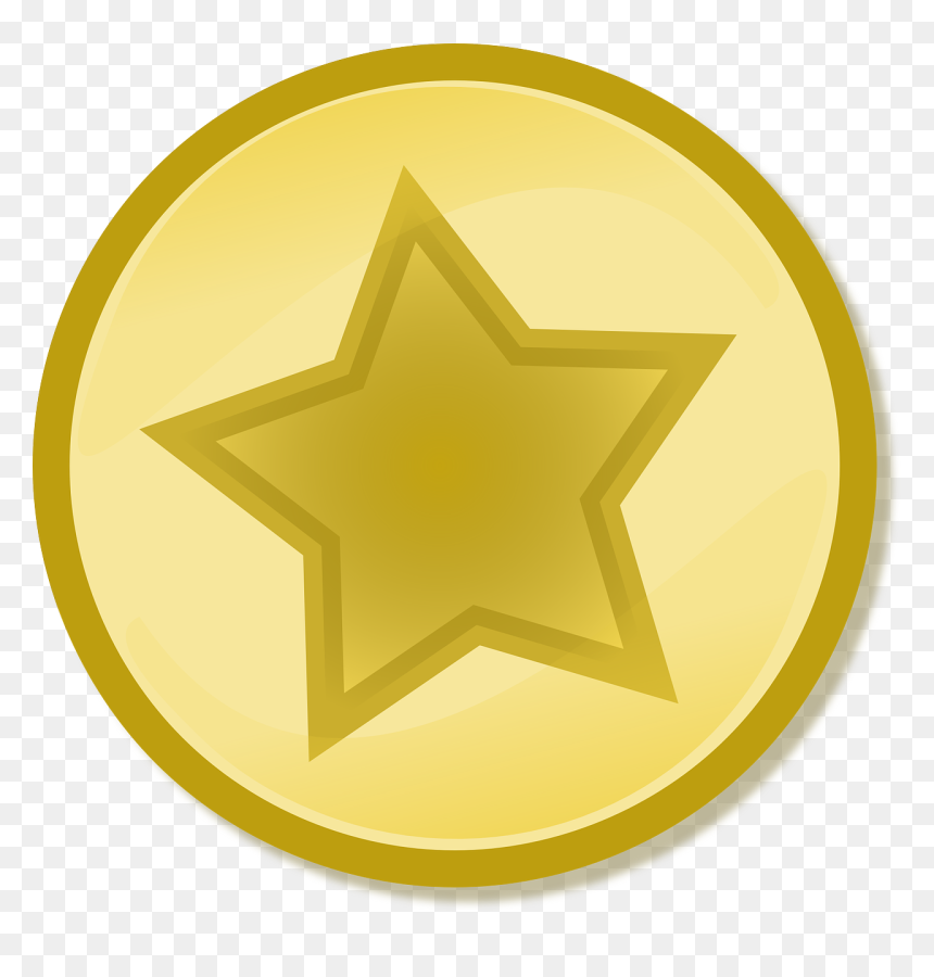 Star Yellow Gold Circle Png Image - Star Png Cercle Icon, Transparent Png - gold star png