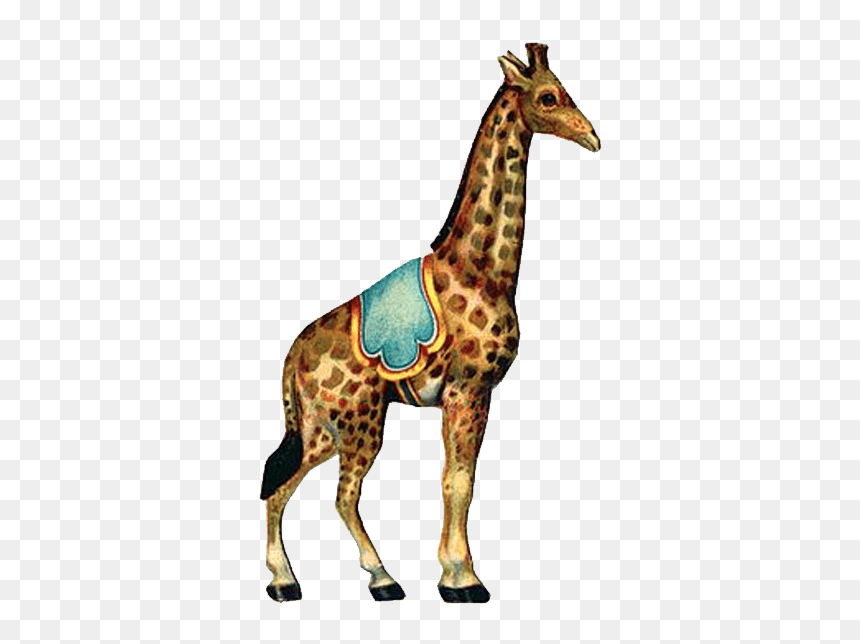 Circus Vintage Giraffe Clip Arts - Vintage Circus Animals Png, Transparent Png - giraffe png