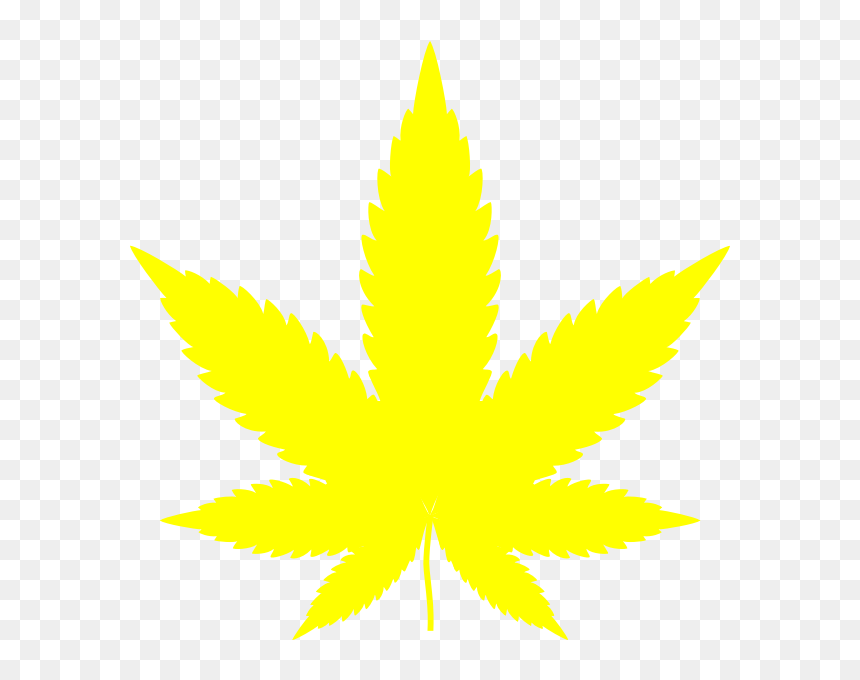 Yellow Hemp Leaf - Kiss Me Im Highrish, HD Png Download - marijuana leaf png