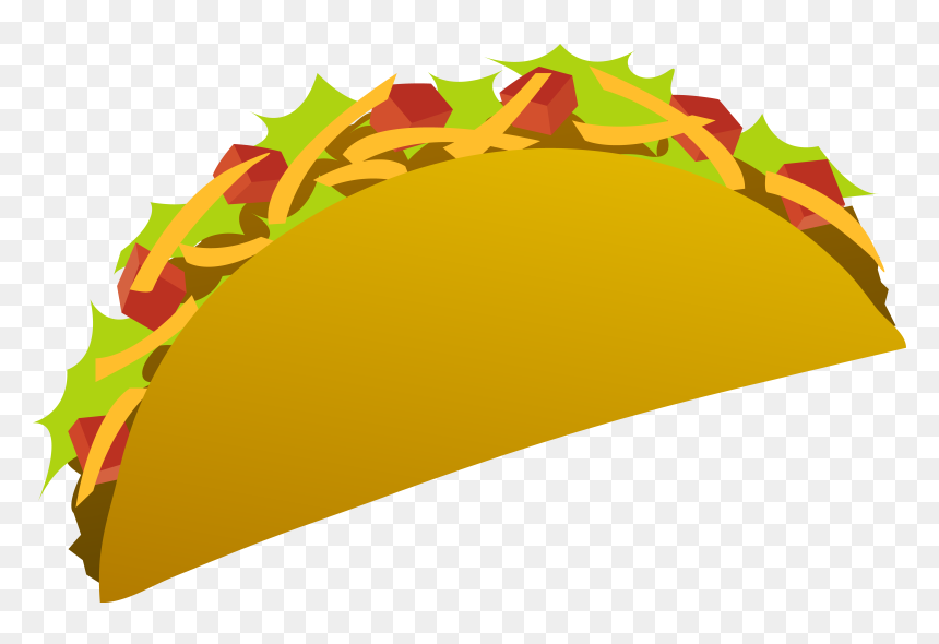 Tacos Clipart - Taco Clip Art, HD Png Download - tacos png