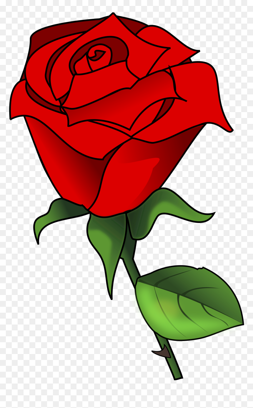 Red Rose Clip Arts - Clipart Red Rose, HD Png Download - red rose png