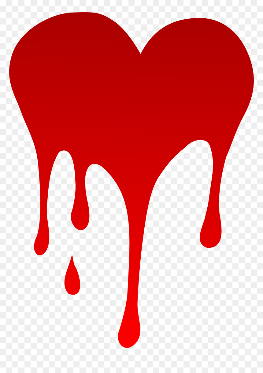 Heart Dripping Png, Transparent Png - blood drip png