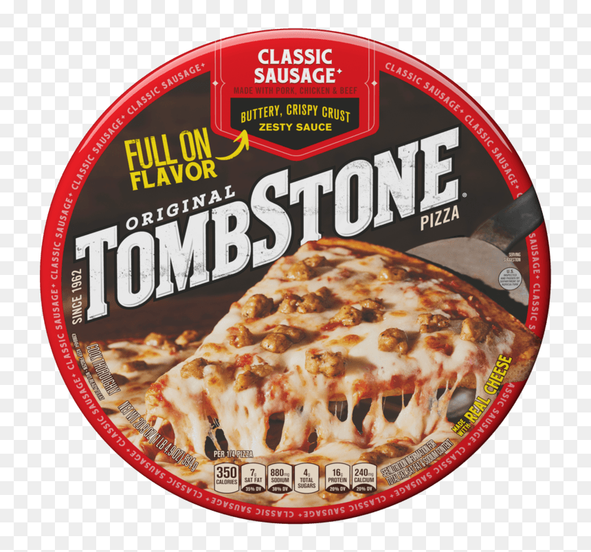 Tombstone Original Classic Sausage Frozen Pizza - Tombstone Cheese Pizza, HD Png Download - tombstone png