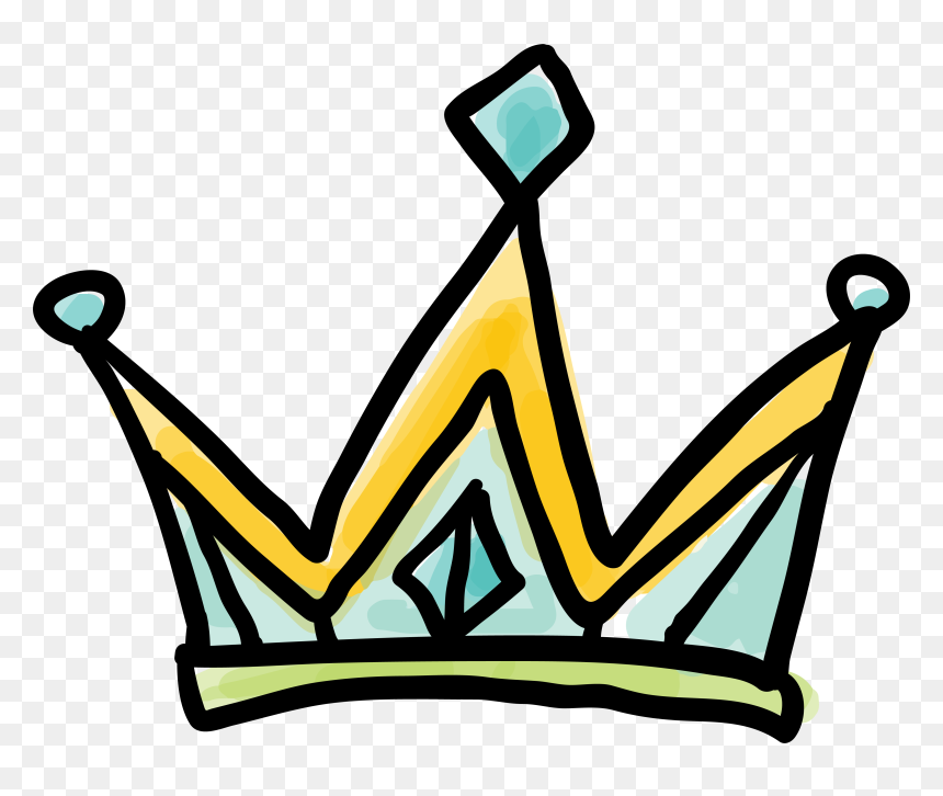 Graffiti Clipart Transparent - Crown Doodle Png, Png Download - princess crown png