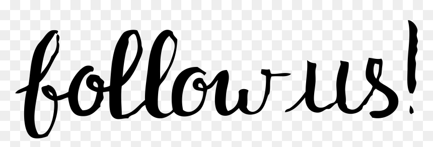 Follow Us Keep Up With Our Story And Follow Us Along - Calligraphy, HD Png Download - like us on facebook png