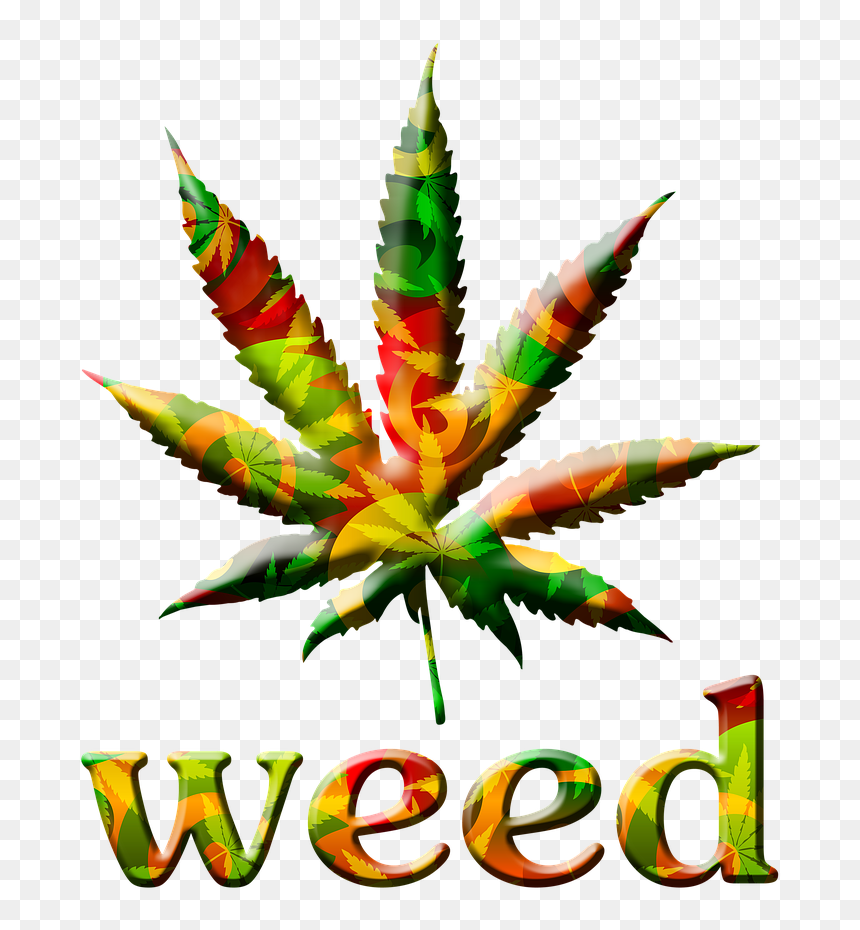 Weed Leaf Black Png, Transparent Png - weed leaf png