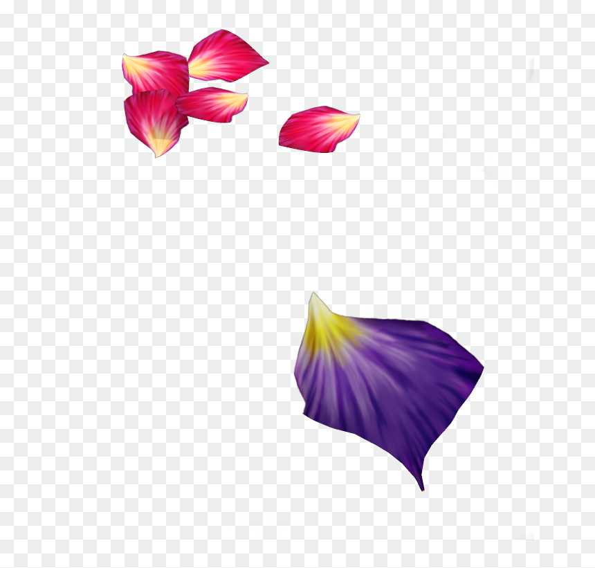 Purple Flower Petal Png, Transparent Png - 2 Rose Petals Png, Png Download - rose petals png