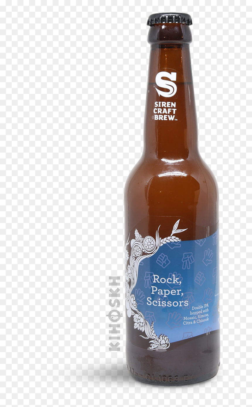 Siren Craft Brew -rock, Paper, Scissors - Glass Bottle, HD Png Download - beer bottle png