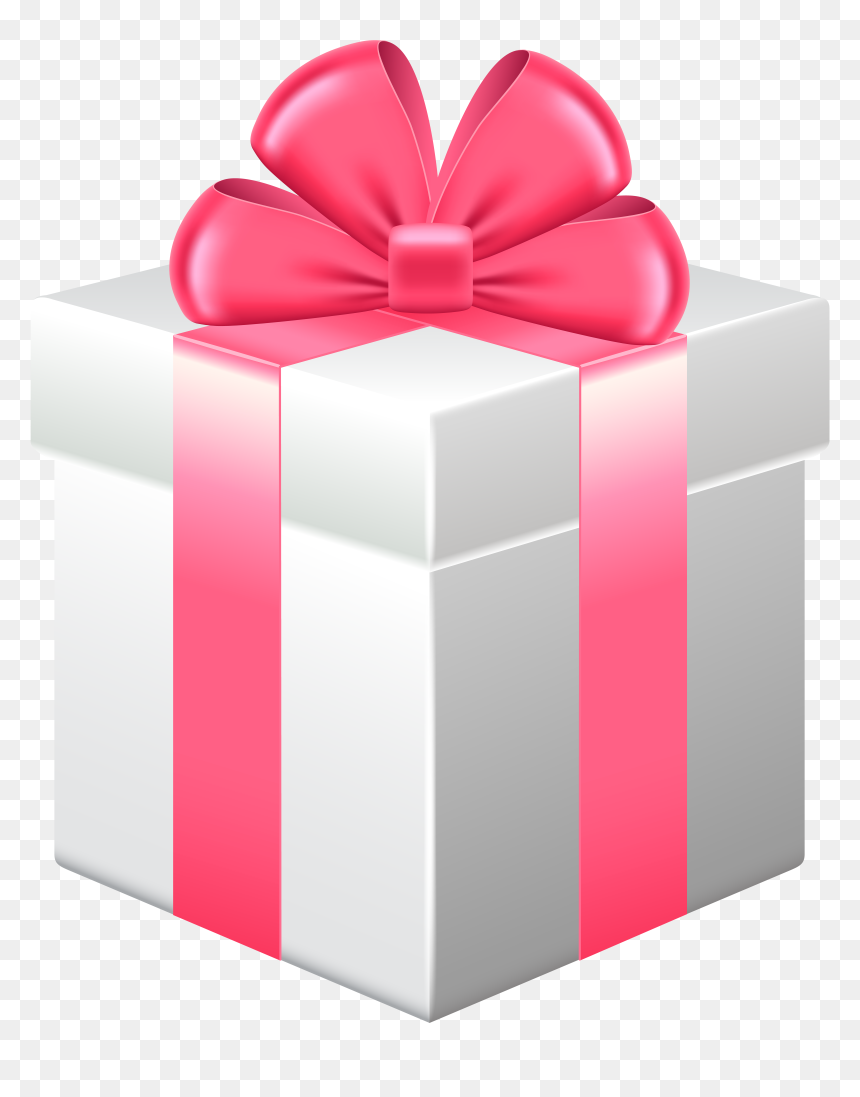 Gift Box With Pink Bow Png Clipart, Transparent Png - present png