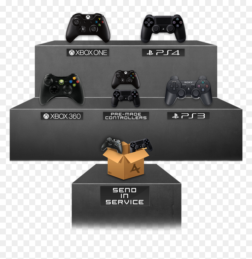 Ps4 Controller Png Controllers Xbox One Ps4 - Xbox And Ps4 Icons, Transparent Png - controller png