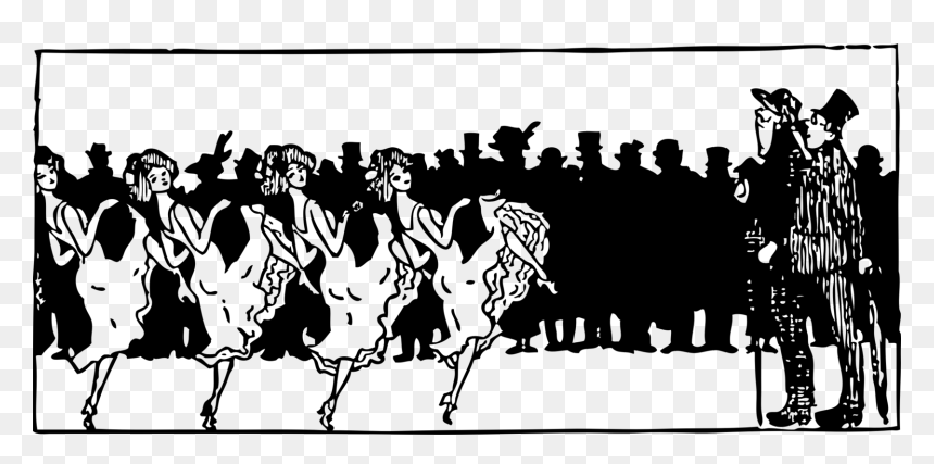 Human - Can Can Dance Clipart, HD Png Download - crowd png