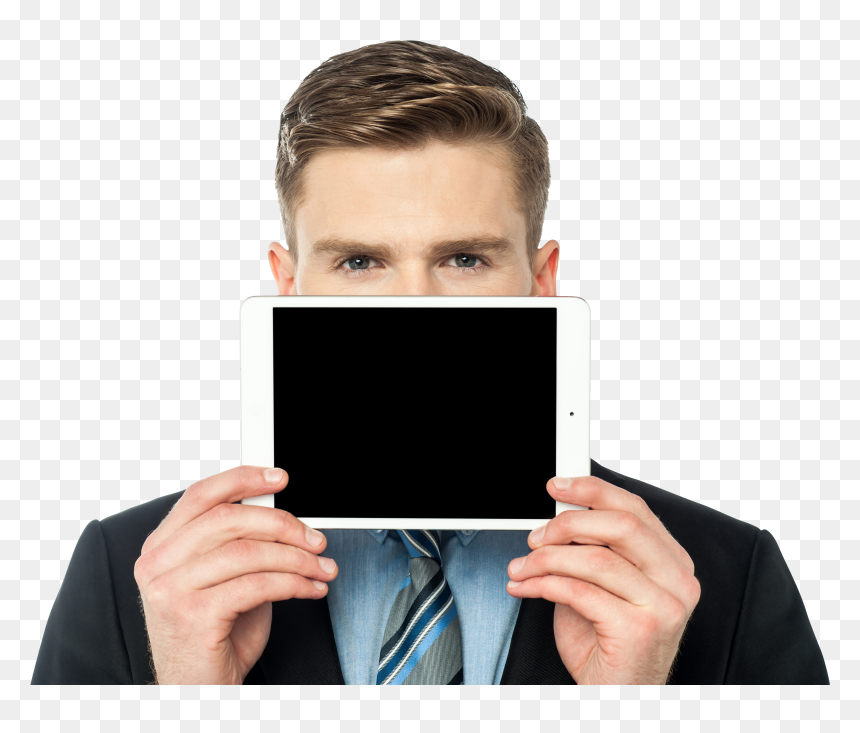 Men With Tablet - Portable Network Graphics, HD Png Download - tablet png