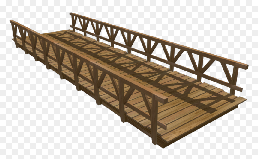Wood Bridge 3d Model, HD Png Download - bridge png