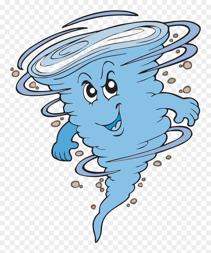 Tornado Cartoon Storm Illustration - Tornado Cartoon, HD Png Download - tornado png