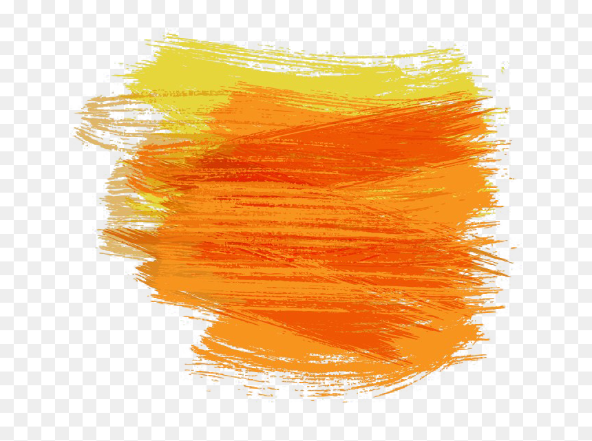 Paintbrush Watercolor Painting Pincelada - Orange And Yellow Color Mix, HD Png Download - brush png