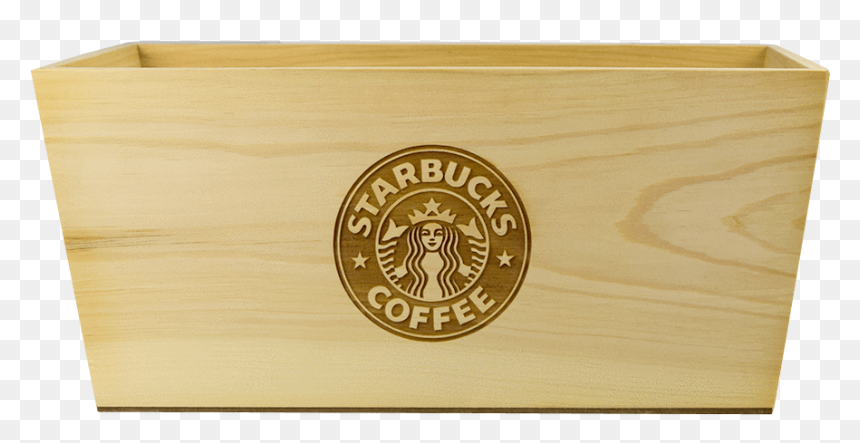 Starbucks Wooden Crate - Plywood, HD Png Download - starbucks png