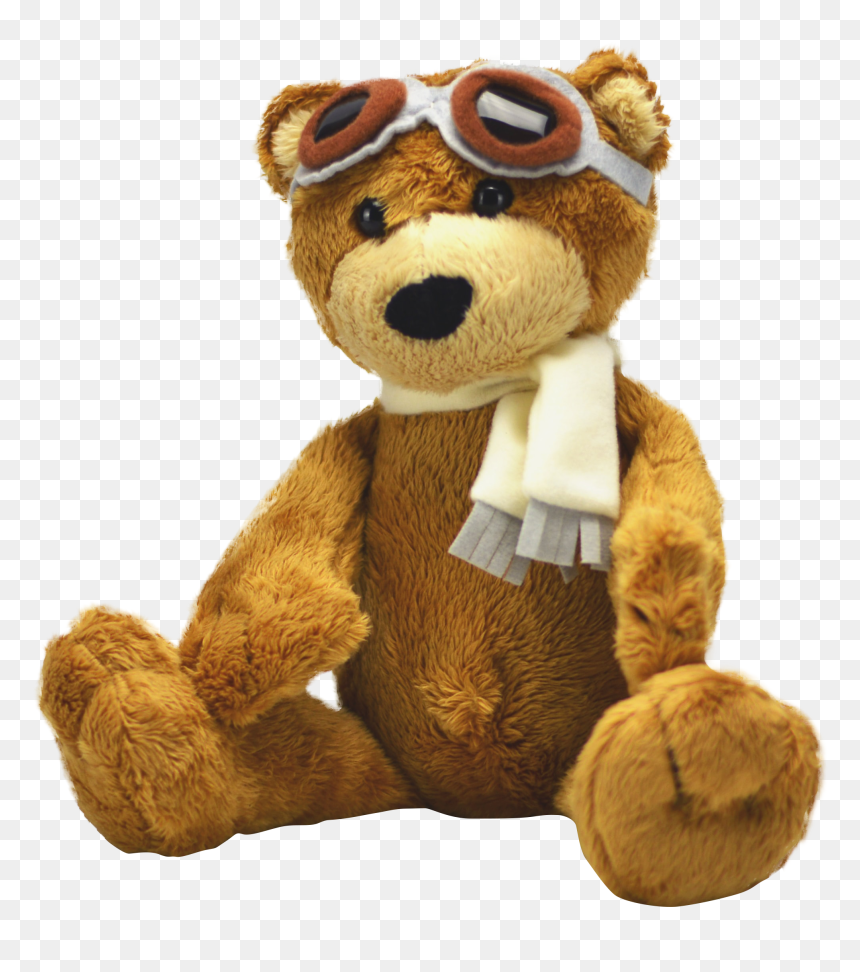 Brown Teddy Bear Aviation Head Gear - February Calendar Bear 2020, HD Png Download - teddy bear png