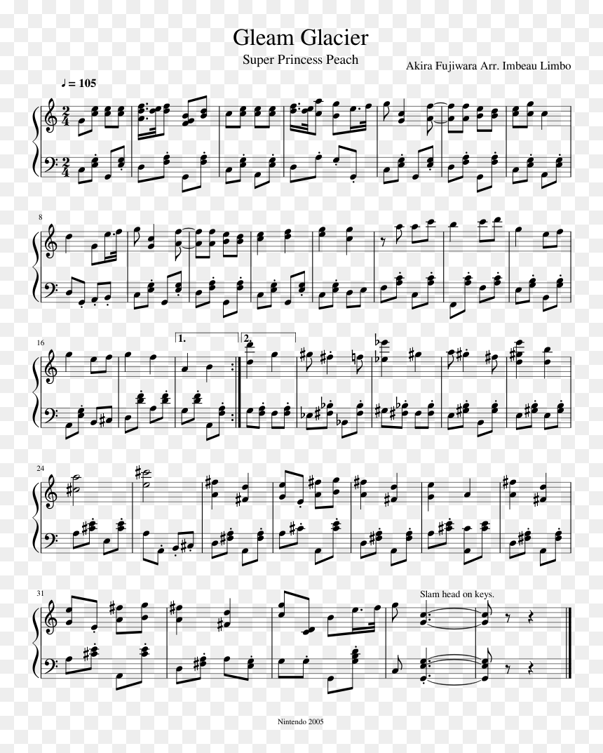 Asturias Piano Sheet Music, HD Png Download - gleam png