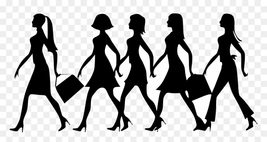 Clip Art Woman Is Walking, HD Png Download - lady silhouette png