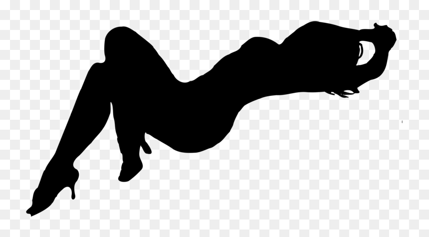 Sexy Silhouette Lying Down, HD Png Download - lady silhouette png