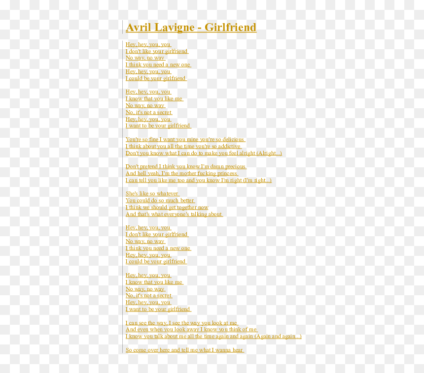 Document, HD Png Download - avril lavigne png