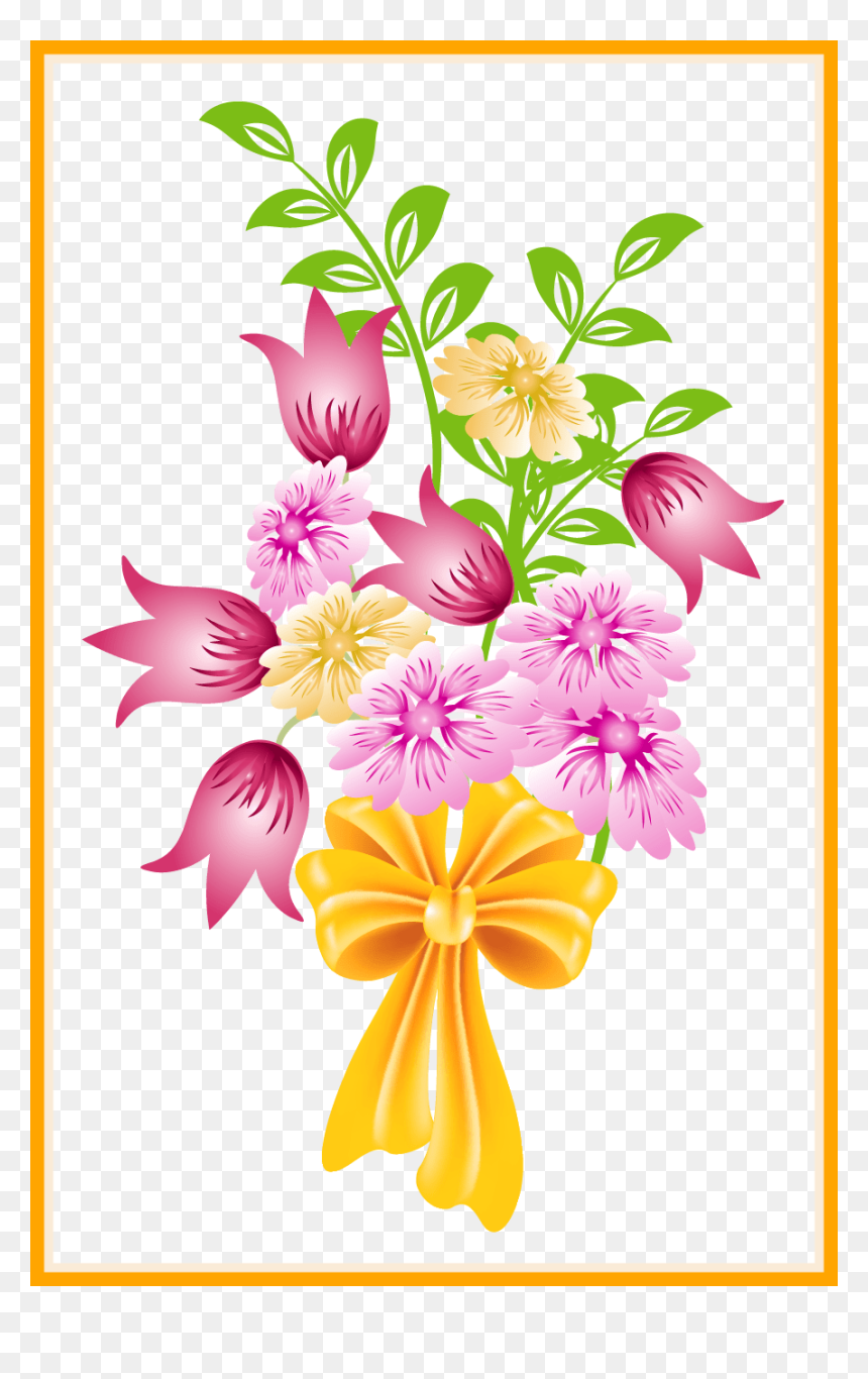 Flower Bouquet Png Clipart, Transparent Png - flower banner png