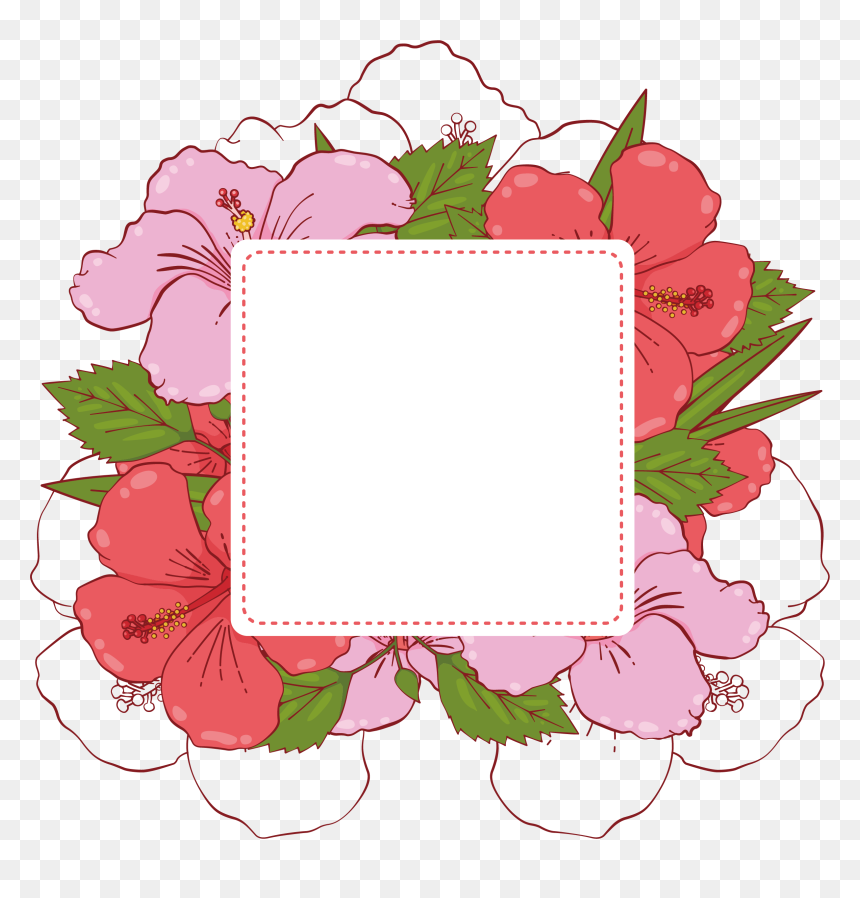 Banner Background Frame Png, Transparent Png - flower banner png