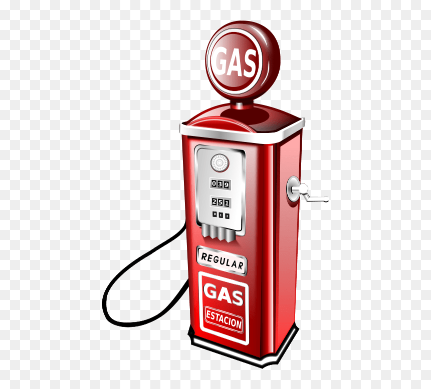 Old Fashioned Gasoline Pump, HD Png Download - gas station png