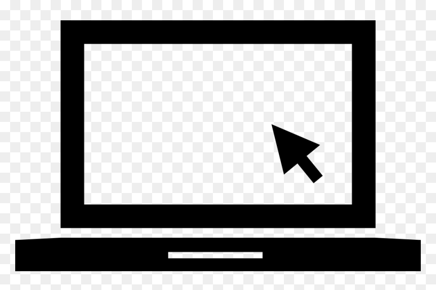 Laptop With Cursor Icon, HD Png Download - blank button png