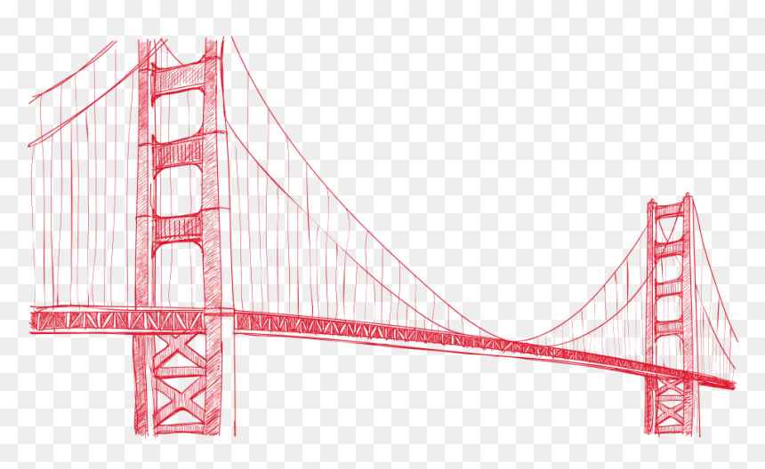 Golden Gate Bridge, HD Png Download - bridge png