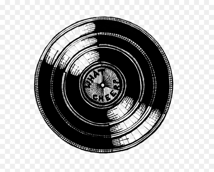 Banner Black And White Download Record Transparent - Circle, HD Png Download - record png