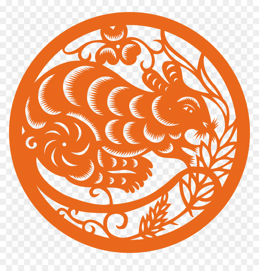 Ching Zodiac - Year Of The Rat Paper Cutting, HD Png Download - rat png