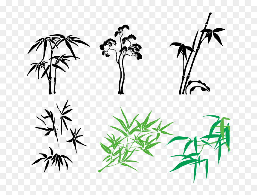 Bamboo Vector Illustrator - Bamboo Stem Illustration Vector, HD Png Download - bamboo png