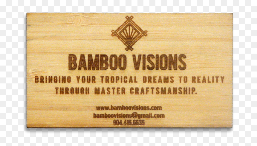 Bamboo Visions Business Card - Plank, HD Png Download - bamboo png