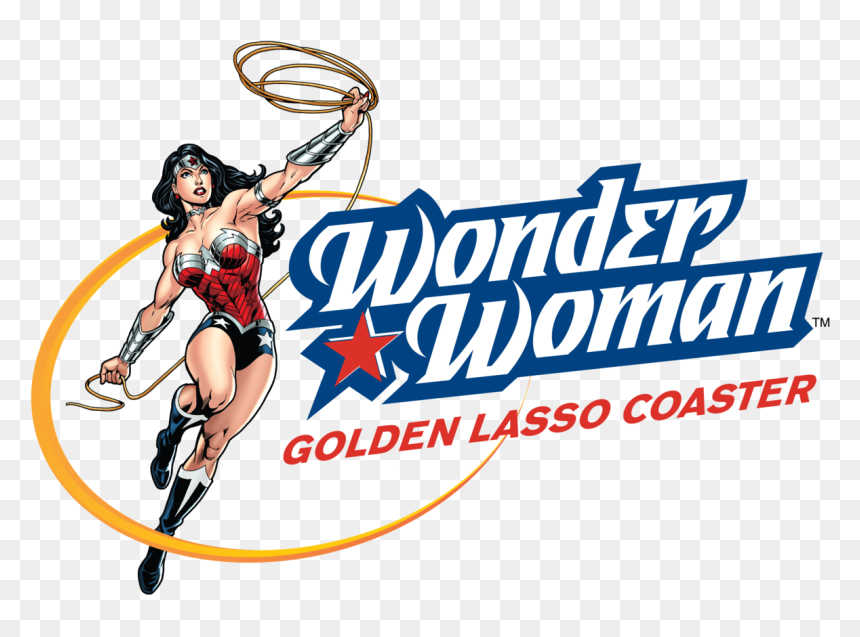 Wonder Woman Roller Coaster Six Flags Logo, HD Png Download - wonder woman logo png