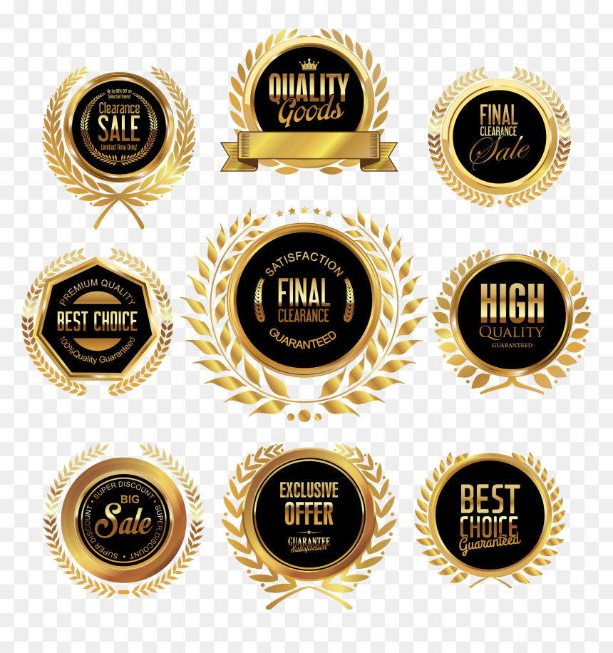 Golden Badge Png Image Transparent Background - Vector Golden Badge Png, Png Download - badge png
