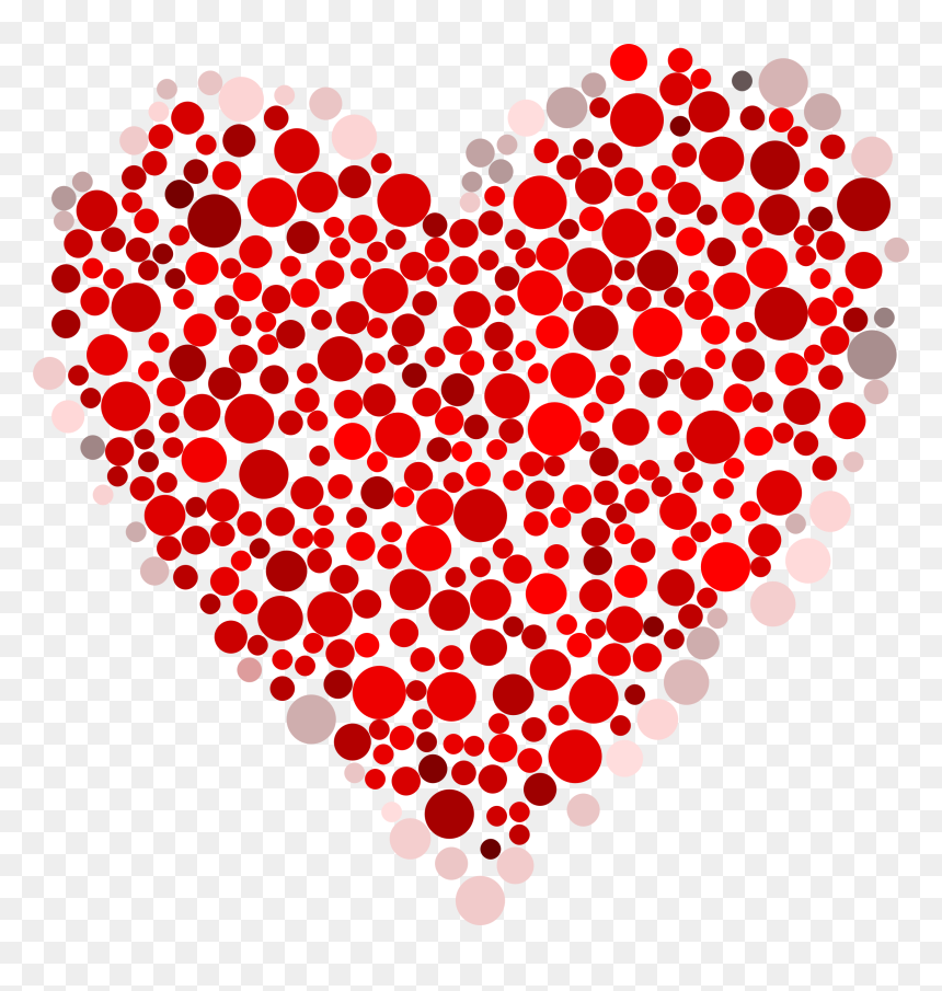 Heart Dots Clip Arts - Valentines Day Clip Art Free, HD Png Download - dots png