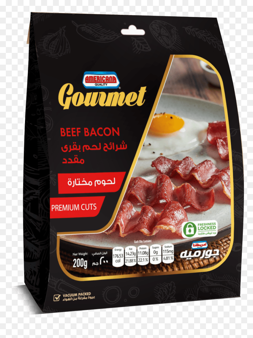 Gourmet Beef Bacon, HD Png Download - bacon png
